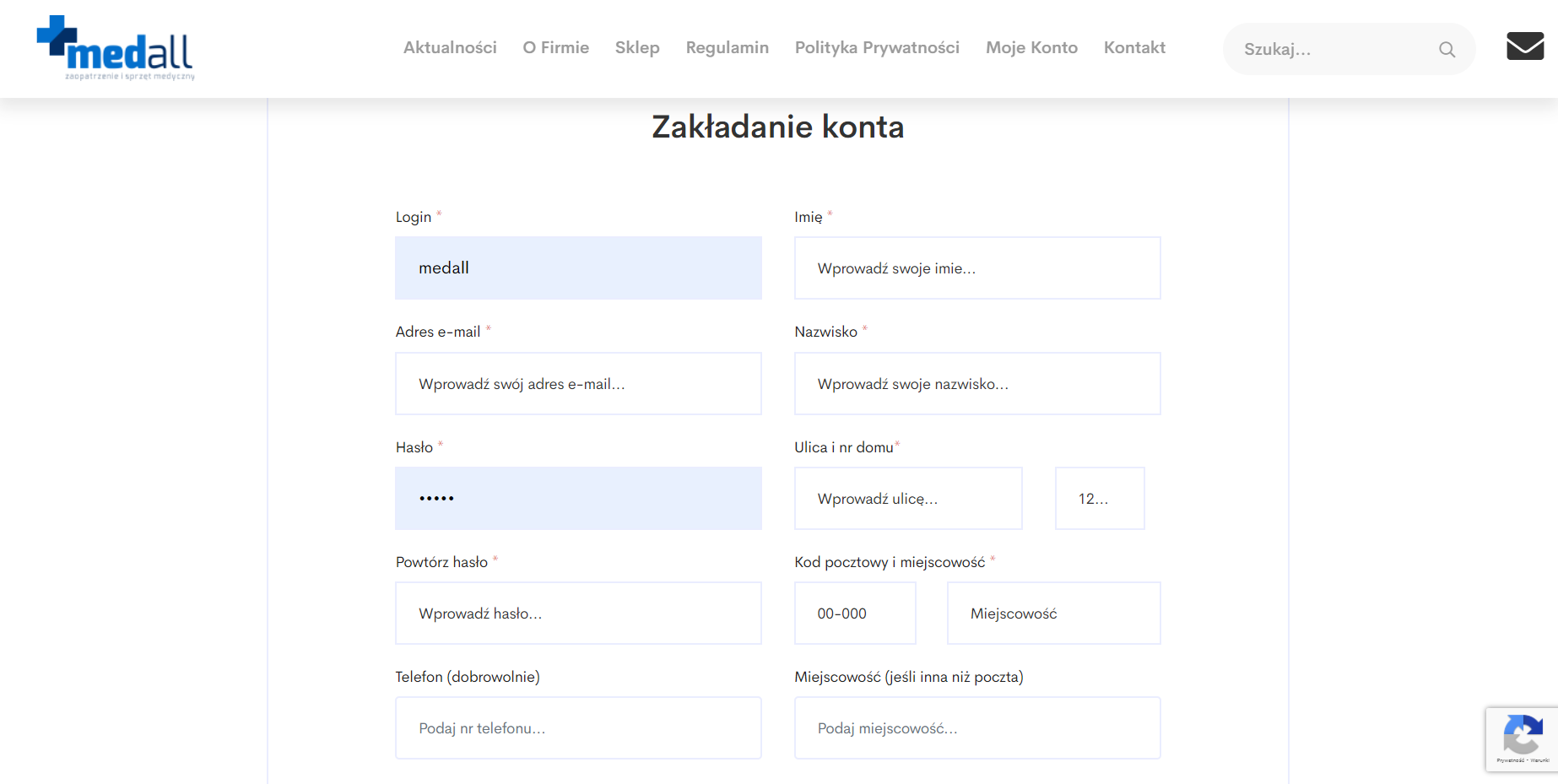 Tworzenie sklepów internetowych Złotoryja - sklep firmy MedAll.pl - strony internetowe